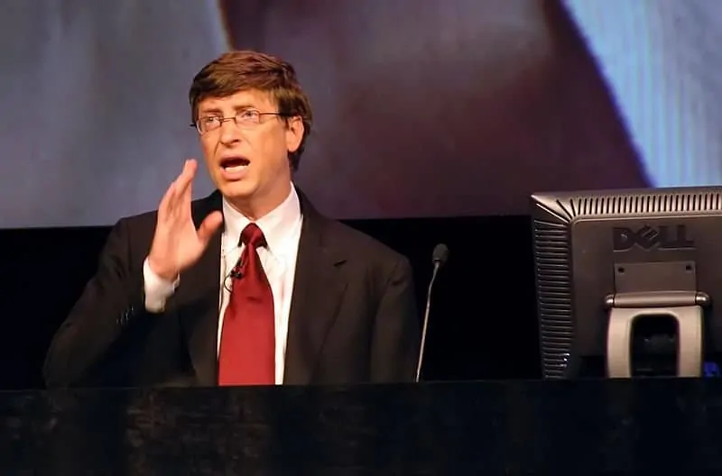 Bill Gates delivering key note at IT Forum 2004 in Copenhagen 